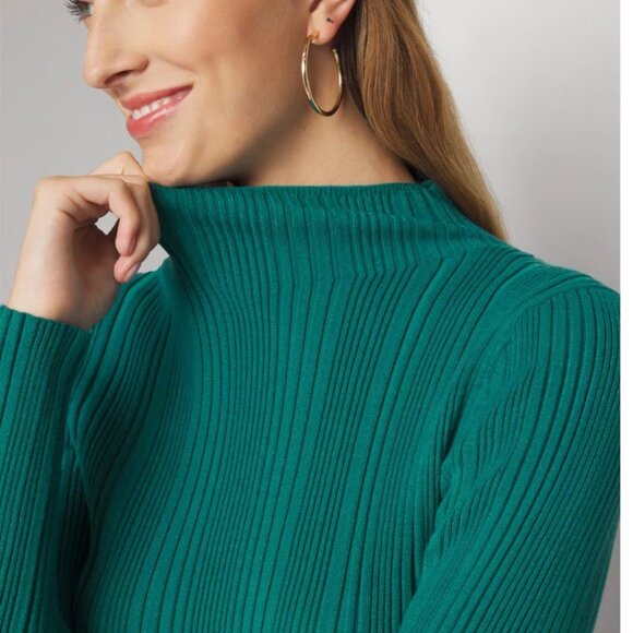 NWT, WHBM, Ribbed Mockneck Sweater, Longsleeve, Small - Picture 3 of 4